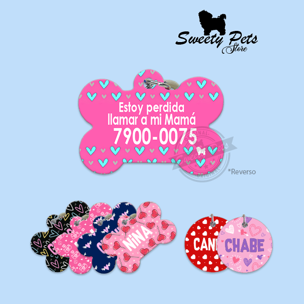 Placas para Perros - plaquitas para Gatos - identificación de Mascotas - pet id - El Salvador