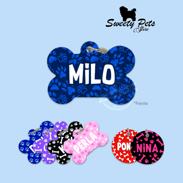 Accesorios para Perro Gato El Salvador - placas identificacion placa para perro tag id pet id 4 - huellas Placas para Perros - plaquitas para Gatos - identificación de Mascotas - pet id - El Salvador