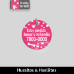 Accesorios para Perro Gato El Salvador – placas identificacion placa para perro tag id pet id – diseño SWP PB05 – Huesito Redonda