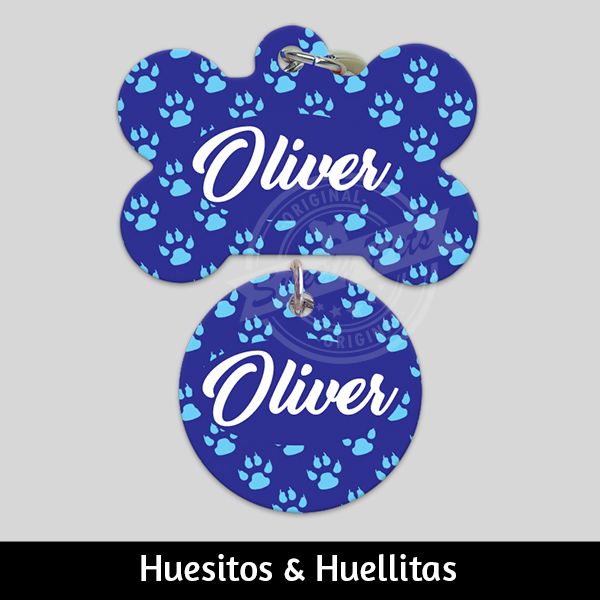 Accesorios para Perro Gato El Salvador – placas identificacion placa para perro tag id pet id – diseño SWP PB07 – Huesito Redonda