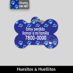 Accesorios para Perro Gato El Salvador – placas identificacion placa para perro tag id pet id – diseño SWP PB07 – Huesito Redonda