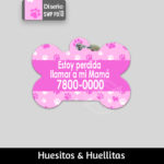 Accesorios para Perro Gato El Salvador – placas identificacion placa para perro tag id pet id – diseño SWP PB10 – Huesito Redonda