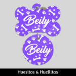 Accesorios para Perro Gato El Salvador – placas identificacion placa para perro tag id pet id – diseño SWP PB11 – Huesito Redonda