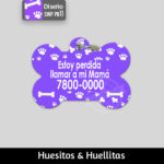 Accesorios para Perro Gato El Salvador – placas identificacion placa para perro tag id pet id – diseño SWP PB11 – Huesito Redonda