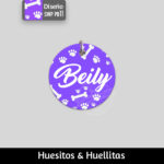 Accesorios para Perro Gato El Salvador – placas identificacion placa para perro tag id pet id – diseño SWP PB11 – Huesito Redonda