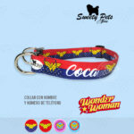 Collar id identificacion para perro- wonder woman 2 – ropa y accesorios para perro el salvador – Sweety Pets
