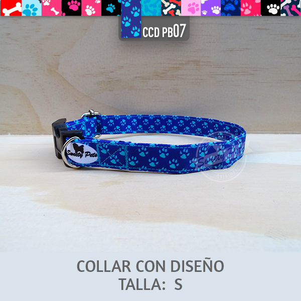 Collar para perro – Diseño HUELLITAS HUESITOS CCD PB01 TS- ropa y accesorios para perro el salvador – Sweety Pets El Salvador