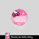 Ropa y accesorios para perro el salvador – placas id identificacion – diseño hello kitty2 hueso circulo
