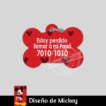 Ropa y accesorios para perro el salvador – placas id identificacion – diseño mickey mouse hueso circulo-