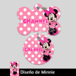 Ropa y accesorios para perro el salvador – placas id identificacion – diseño minnie2 hueso circulo