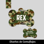Ropa y accesorios para perro el salvador – placas id identificacion – diseños camuflajes hueso rueda