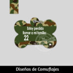 Ropa y accesorios para perro el salvador – placas id identificacion – diseños camuflajes hueso rueda