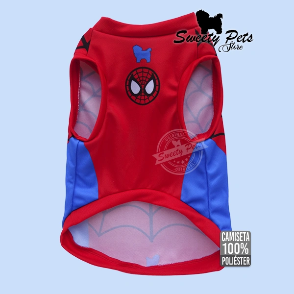Camisa para Mascotas - Camiseta spiderman2 - Ropa para perros y gatos en El Salvador