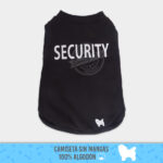Camisa para perro gato – camisa negra security – ropa para perro el salvador – Sweety Pets El salvador