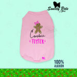 Camisa para perro – cookie tester rosa – ropa y accesorios para perro – Sweety Pets El Salvador