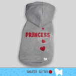 Sueter para perro – Diseño princess en glitter – ropa para perro El Salvador – Sweety Pets El Salvador