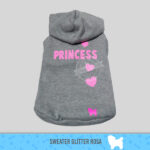 Sueter para perro – Diseño princess en glitter – ropa para perro El Salvador – Sweety Pets El Salvador