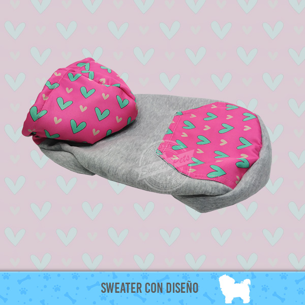 Sueter para perro – con Diseño de corazones – ropa para perro El Salvador – Sweety Pets El Salvador