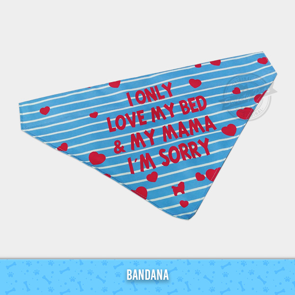 Bandana para perrito – corazones con frase – ropa y accesorios para perro el salvador – Sweety Pets El salvador