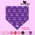 Bandana para perrito o gatitos – CORAZONES– ropa y accesorios para perro el salvador – Sweety Pets