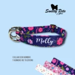 Collar identificacion para perro Diseño FLORES1 — ropa y accesorios para mascotas El Salvador – Sweety Pets Store