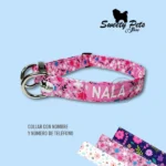 Collar identificacion para perro Diseño FLORES1 — ropa y accesorios para mascotas El Salvador – Sweety Pets Store