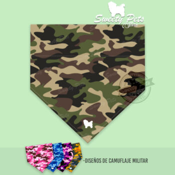 Bandana para perro - camuflaje militar