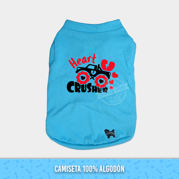 Camisa para perro gato – camisa de algodon navi con diseño rompe corazones -blanco – ropa para perro el salvador – Sweety Pets