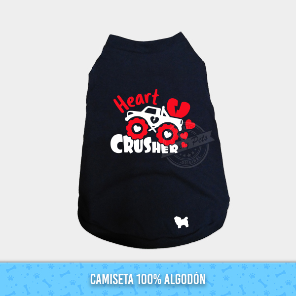 Camisa para perro gato – camisa de algodon navi con diseño rompe corazones -blanco – ropa para perro el salvador – Sweety Pets