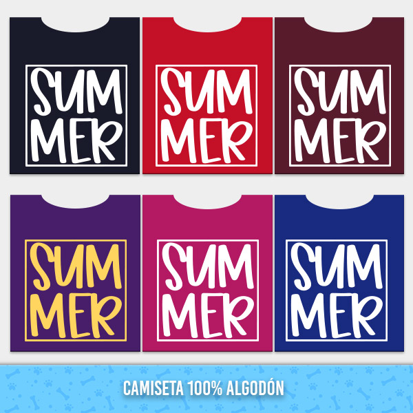 Camisa para perro y gato – camiseta de algodon navy – diseño SUM MER – Sweety pets El Salvador