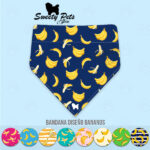 Bandana para perrito o gatitos -diseño – BANANOS – ropa y accesorios para perro el salvador – Sweety Pets