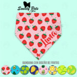Bandana para perrito o gatitos -diseño FRUTAS – MANZANAS – ropa y accesorios para perro el salvador – Sweety Pets