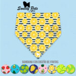 Bandana para perrito o gatitos -diseño FRUTAS – MANZANAS – ropa y accesorios para perro el salvador – Sweety Pets