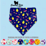 Bandana para perrito o gatitos -diseño FRUTAS – UVAS – ropa y accesorios para perro el salvador – Sweety Pets