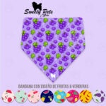 Bandana para perrito o gatitos -diseño FRUTAS – UVAS – ropa y accesorios para perro el salvador – Sweety Pets