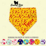 Bandana para perrito o gatitos -diseño FRUTAS – UVAS – ropa y accesorios para perro el salvador – Sweety Pets