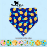 Bandana para perrito o gatitos -diseño – PIÑAS 2 – ropa y accesorios para perro el salvador – Sweety Pets