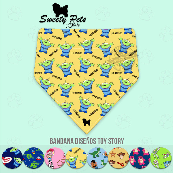 Bandana para perrito o gatitos -diseño TOY STORY – MARCIANOS – ropa y accesorios para perro el salvador – Sweety Pets