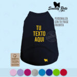 Camisa para perro gato – personalizada con frase o TU TEXTO 5 – Sweety Pets El Salvador