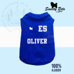 Camisa para perro gato – LA SELECTA CAMISETA AZUL CON NOMBRE – Sweety Pets El Salvador.png