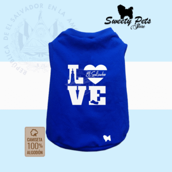 Camisa para perro gato - LOVE EL SALVADOR - Ropa y accesorios para Mascotas