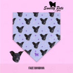 Bandana para perrito o gatitos – Personalizada con caritas danna – ropa y accesorios para perro el salvador – Sweety Pets
