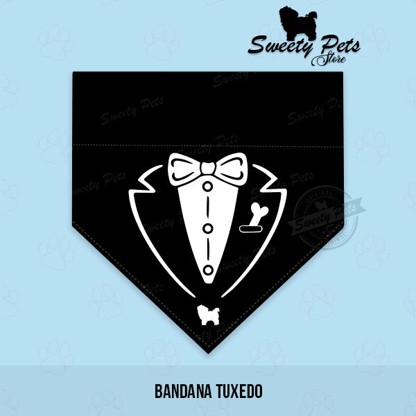 Bandana para perrito o gatitos -TUXEDO NEGRO – ropa y accesorios para perro el salvador – Sweety Pets