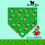 Bandana para perro y gato – coleccion Merry Grinchmas 08 – ropa y accesorios para perro – Sweety Pets El Salvador