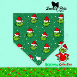 Bandana para perro y gato – coleccion Merry Grinchmas 08 – ropa y accesorios para perro – Sweety Pets El Salvador