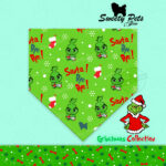 Bandana para perro y gato – coleccion Merry Grinchmas 08 – ropa y accesorios para perro – Sweety Pets El Salvador