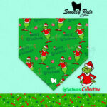 Bandana para perro y gato – coleccion Merry Grinchmas 08 – ropa y accesorios para perro – Sweety Pets El Salvador