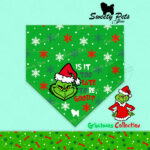 Bandana para perro y gato – coleccion Merry Grinchmas 05 – ropa y accesorios para perro – Sweety Pets El Salvador