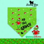 Bandana para perro y gato – coleccion Merry Grinchmas 06 – ropa y accesorios para perro – Sweety Pets El Salvador
