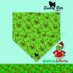 Bandana para perro y gato – coleccion Merry Grinchmas 08 – ropa y accesorios para perro – Sweety Pets El Salvador